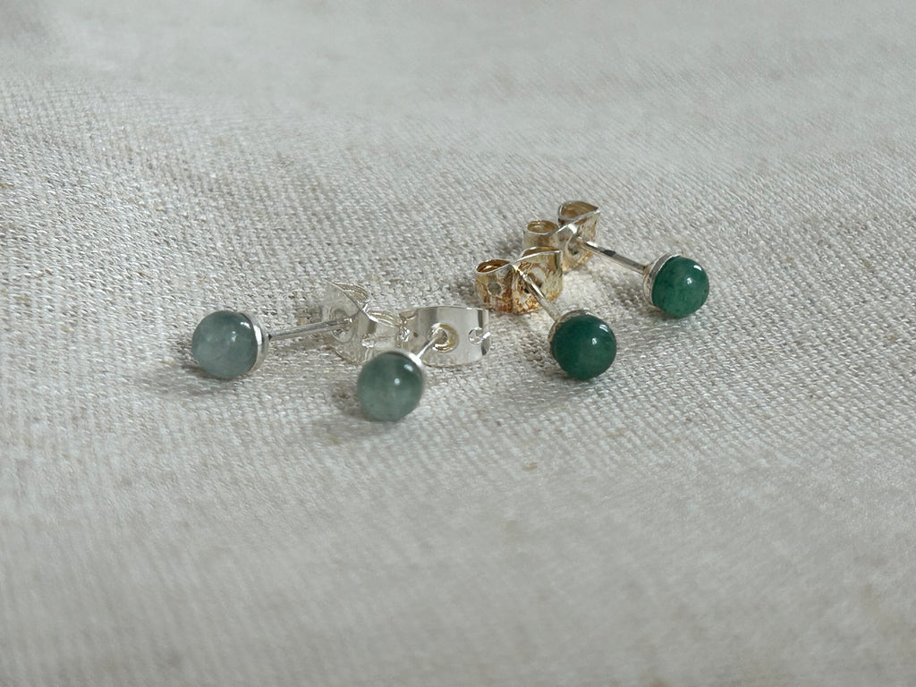 Aventurine Stud Earrings