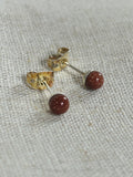 Goldstone Stud Earrings